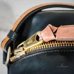 Chloé Sam black leather shoulder bag with brown trim, view 14