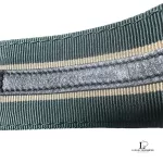 vintage Gucci green striped beige canvas unisex belt, made in Italy, size 85, view 8