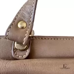 vintage Burberry taupe leather saddle-style crossbody bag, view 17