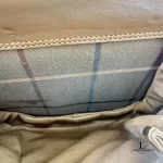 vintage Burberry taupe leather saddle-style crossbody bag, view 23