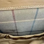 vintage Burberry taupe leather saddle-style crossbody bag, view 24