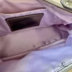 Coach Poppy purple, silver and grey signature print mini shoulder bag, view 16
