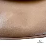 vintage Burberry taupe leather saddle-style crossbody bag, view 13