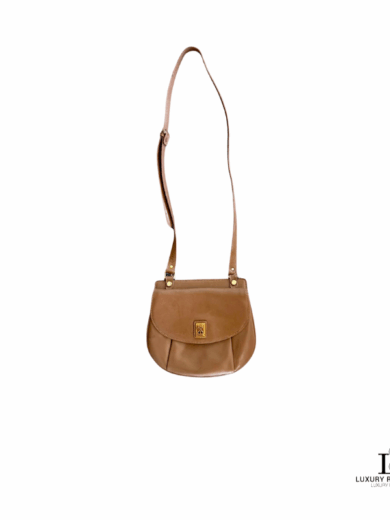 BURBERRY Vintage Saddle-style Leather Crossbody Bag