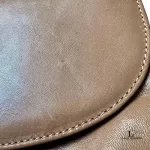 vintage Burberry taupe leather saddle-style crossbody bag, view 15