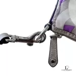 Coach Poppy purple, silver and grey signature print mini shoulder bag, view 11