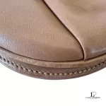 vintage Burberry taupe leather saddle-style crossbody bag, view 10
