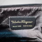 Luxury Revamped - SALVATORE FERRAGAMO Gancini Pattern Canvas Pochette Shoulder Bag – Handbags Icons – view 20 | authenticated pre-loved luxury