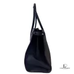 Furla black grain leather large career handbag, view 3