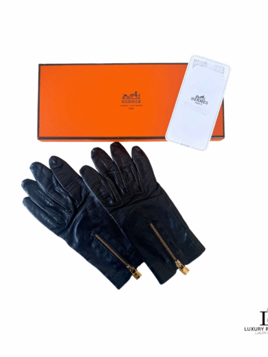 Hermes Padlock Leather Gloves