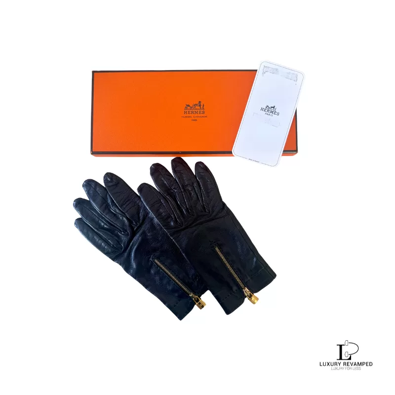 Hermes Padlock Leather Gloves