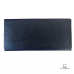 Yves Saint Laurent black grain leather long bifold wallet, unused, view 7