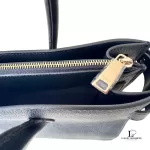Furla black grain leather large career handbag, view 7