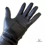 Hermès padlock leather gloves with gold-tone zip puller, size 7, view 8