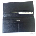Yves Saint Laurent black grain leather long bifold wallet, unused, view 9
