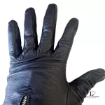 Hermès padlock leather gloves with gold-tone zip puller, size 7, view 9