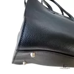 Furla black grain leather large career handbag, view 10