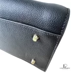 Furla black grain leather large career handbag, view 9