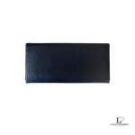 Pre-loved Yves Saint Laurent black grain leather long bifold wallet, unused, front view – secondhand designer, NZ