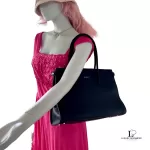 Furla black grain leather large career handbag, view 18