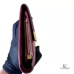 Must de Cartier bordeaux leather medium bifold wallet with gold-tone hardware, view 5