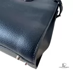 Furla black grain leather large career handbag, view 8