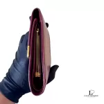 Must de Cartier bordeaux leather medium bifold wallet with gold-tone hardware, view 6