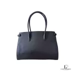 Furla black grain leather large career handbag, view 2