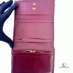 Must de Cartier bordeaux leather medium bifold wallet with gold-tone hardware, view 8