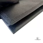 Yves Saint Laurent black grain leather long bifold wallet, unused, view 6