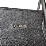 Furla black grain leather large career handbag, view 14
