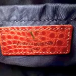 Valentino Garavani Sports navy blue and brown nylon and leather crossbody bag, view 22