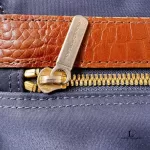 Valentino Garavani Sports navy blue and brown nylon and leather crossbody bag, view 19