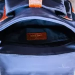 Valentino Garavani Sports navy blue and brown nylon and leather crossbody bag, view 18