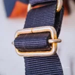 Valentino Garavani Sports navy blue and brown nylon and leather crossbody bag, view 13