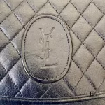 Yves Saint Laurent black quilted leather envelope clutch bag, view 14
