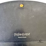 Yves Saint Laurent black quilted leather envelope clutch bag, view 13