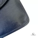 Yves Saint Laurent black quilted leather envelope clutch bag, view 6