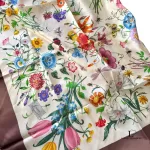 Gucci Flora 100% silk scarf, made in England, view 3