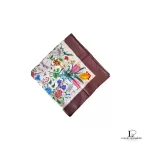 Pre-loved Gucci Flora 100% silk scarf, made in England, front view – secondhand designer, NZ