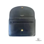 Yves Saint Laurent black quilted leather envelope clutch bag, view 3