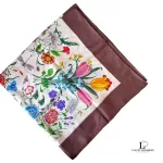 Gucci Flora 100% silk scarf, made in England, view 2