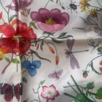 Gucci Flora 100% silk scarf, made in England, view 6
