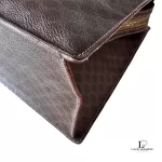 vintage Celine Macadam monogram brown structured handbag, view 9