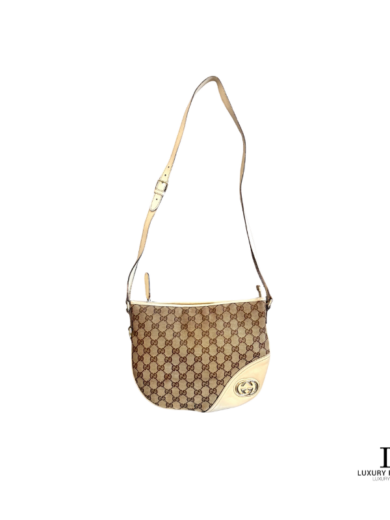 GUCCI GG Canvas Beige Crossbody Bag