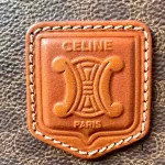 vintage Celine Macadam monogram brown structured handbag, view 26