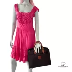 vintage Celine Macadam monogram brown structured handbag, view 28