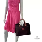 vintage Celine Macadam monogram brown structured handbag, view 29