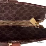 vintage Celine Macadam monogram brown structured handbag, view 14