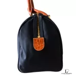 Valentino Garavani Sports black and brown nylon and leather Boston bag, view 4